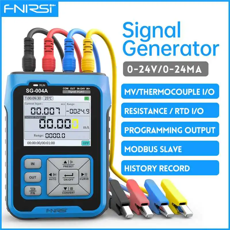 FNIRSI SG-004A 4-20mA 0-24V Signal Generator Adjustable Voltage and Current Simulator Process Control Signal Calibrator
