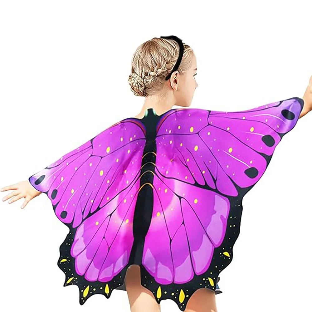 Colorful Butterfly Wings Costume Fancy Dress Cosplay Costume Fairy Shawl DIY Decorations Cape Butterfly Party Accessories