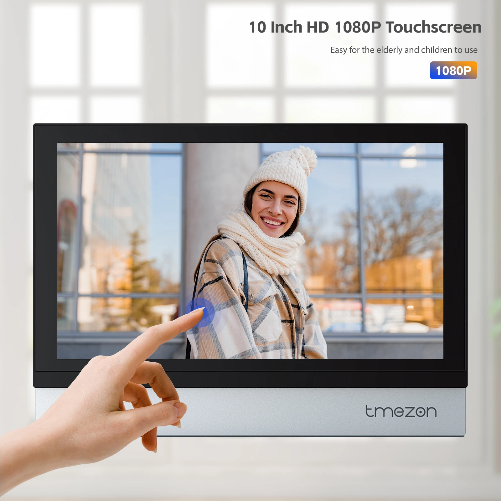 TMEZON-WiFi Video Doorphone com 10 Touch Screen, campainha com fio, APP, Card Swipe, Monitor, Tuya