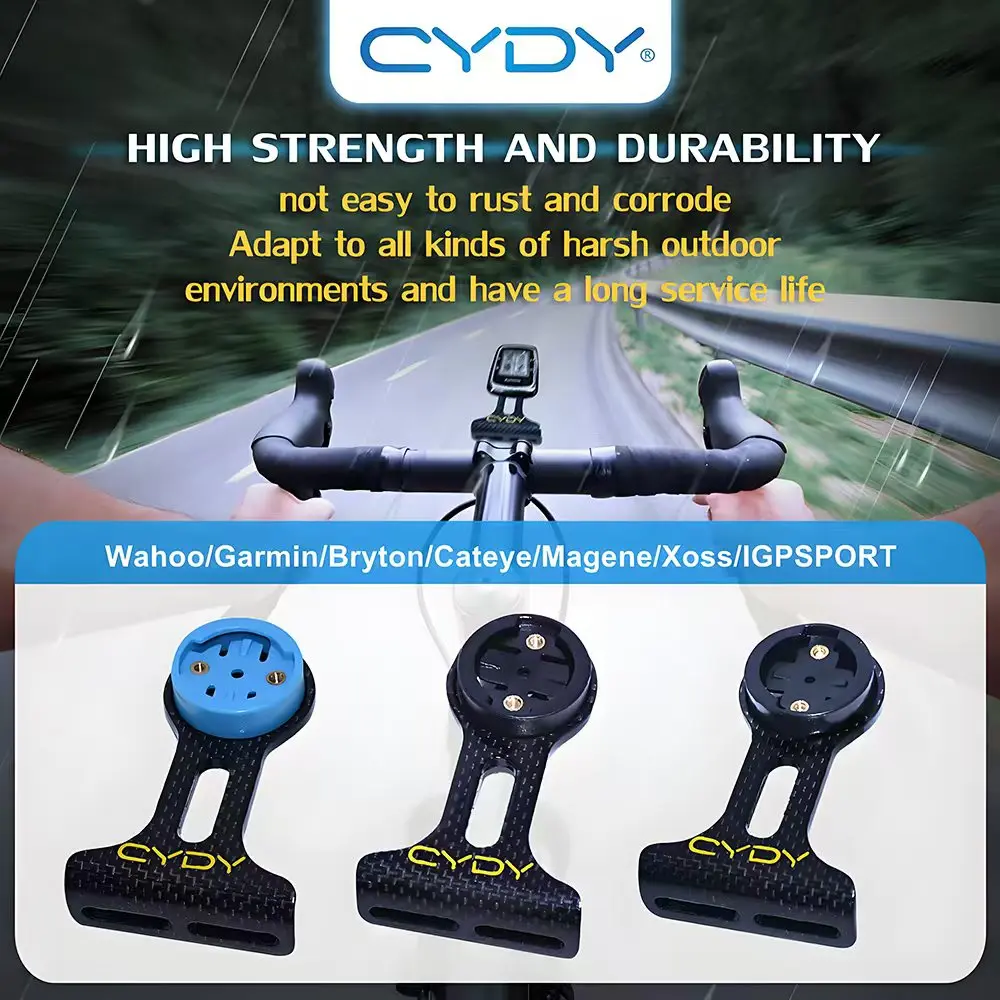 CYDY Carbon 3K Garmin Support For Bicycle Rider Bryton Whaoo XOSS IGPSPORT MAGENE MTB Stem GPS Bike GOPRO Mount Cycling Parts