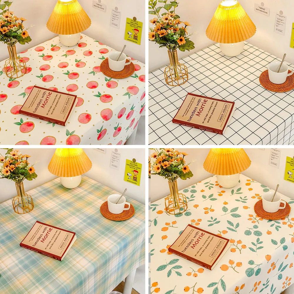 Table cover Waterproof Oil-Proof PEVA table cover Stripe Wave Pattern Plastic TableCloth Party Outdoor BBQ Mats table protector