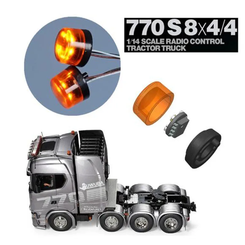 1:14th Scale The Roof Revolving Light Wick Kit Light Board for Tamiya RC Dump Truck SCANIA 770S 8×4 56371 Car Accessories