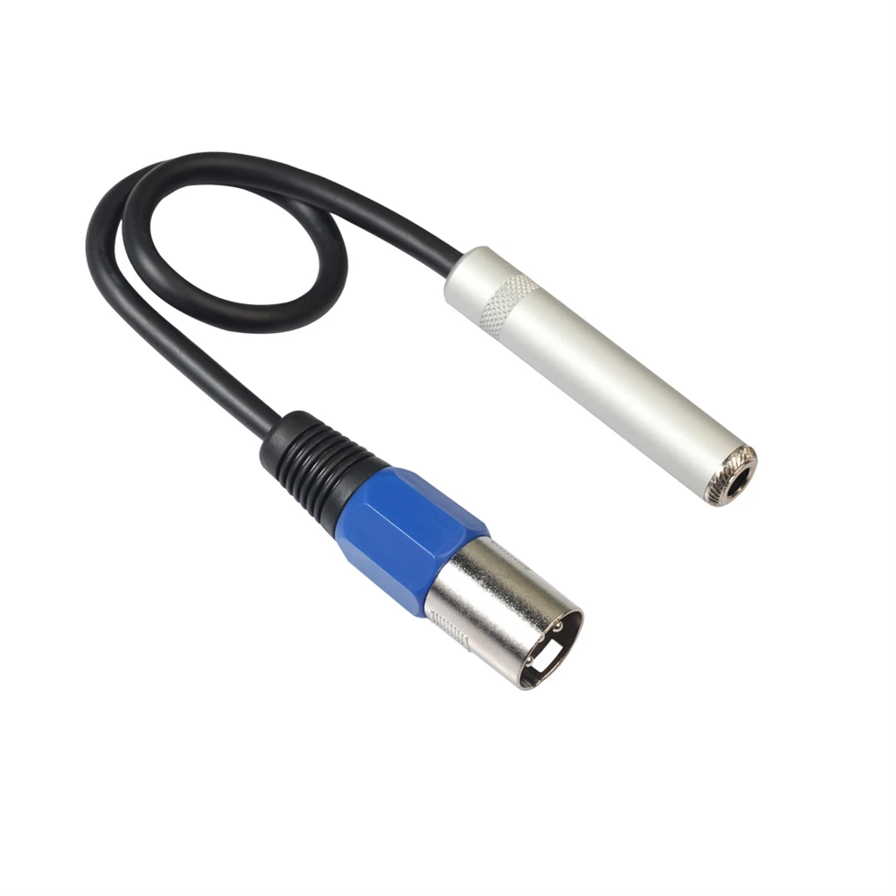 Adaptor Audio Cable 3-Pin XLR Male Microphone PVC Plug Stereo To 6.35mm Female FOR Electric Guitars 100% Brand New