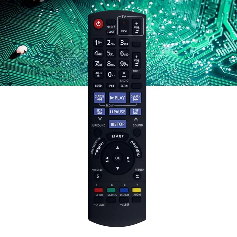 Replaced N2QAKB000072 Remote Control For Panasonic N2QAKB000072 SA-BT207 Blu-Ray Home Theater System