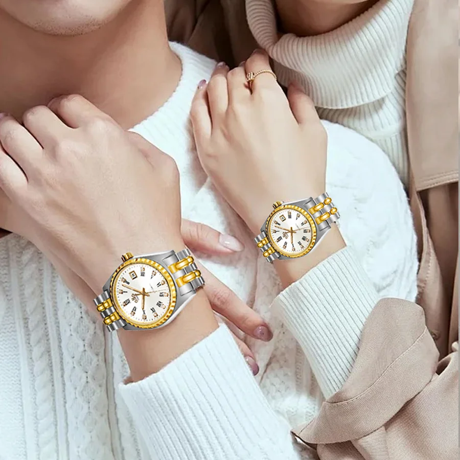 ساعة ميكانيكية أوتوماتيكية للأعمال كلاسيكية من Deesio ، حركة يابانية ، ساعات يد للزوجين ، مقاومة للماء ، علامة تجارية فاخرة ، 50 متر