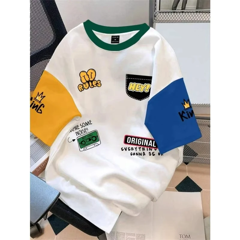 2025 صيف جديد تي شيرت رجالي بسيط عادية ثلاثية الأبعاد نمط مطبوع خفيفة الوزن تنفس التجفيف السريع امتصاص العرق السترة #4