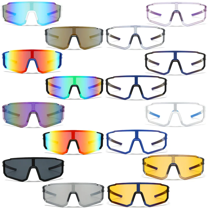 Bergsteiger-Sonnenbrille mit UV400-Schutz, Großrahmen-Gläser, Modische Trendige Brille für Männer und Frauen, Sport-Skibrille, Fahrrad-Sonnenbrille, Outdoor-Schutzbrille