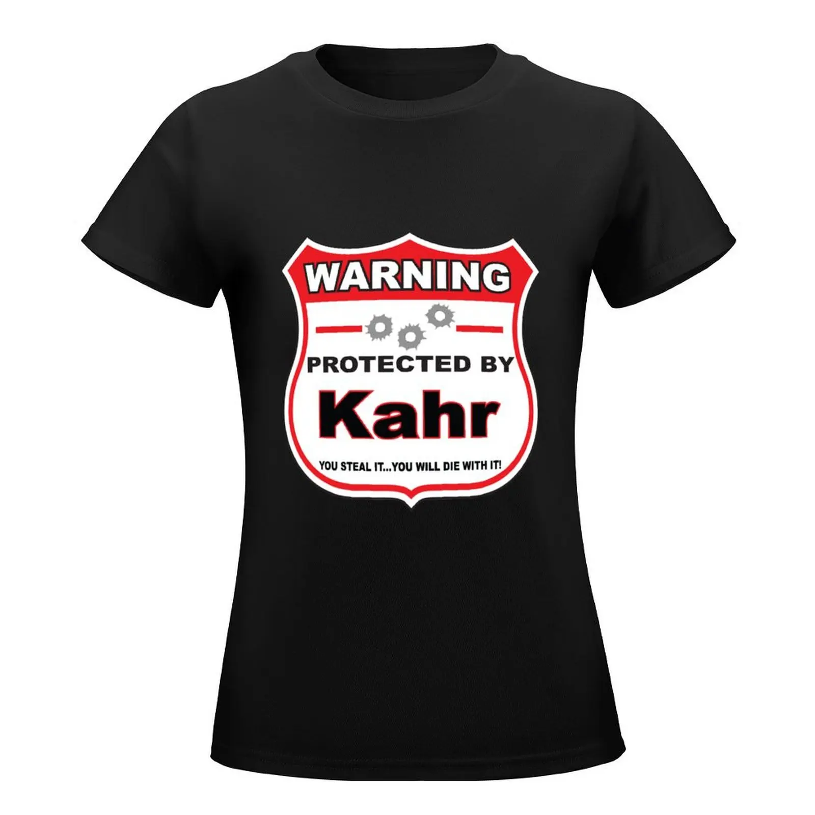 Kahr Protected by Kahr Shield T-Shirt aesthetic clothes summer tops funny tops womans clothing