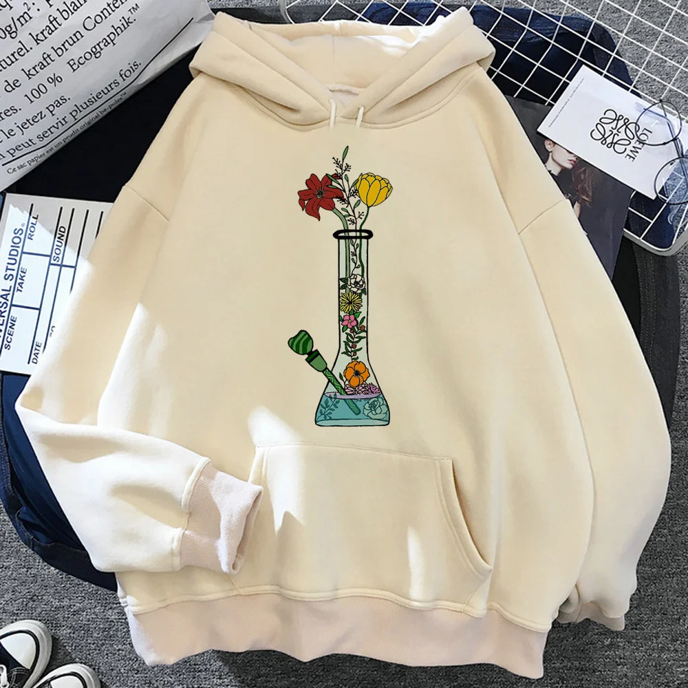 Weed hoodies women graphic Winter vintage Hooded Shirt clothing female aesthetic sweater