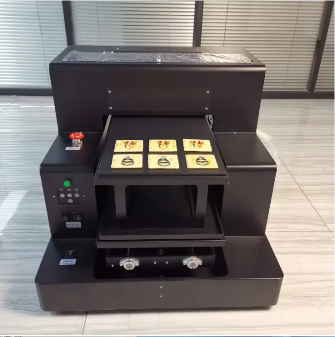 Smart Touch Screen Food Inkjet Printer For Confectionery Store Custom Text Cartoon Pattern On Surface Of Cakes