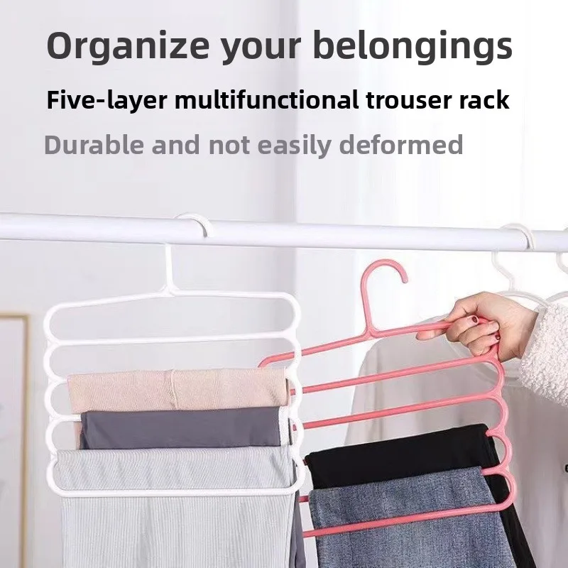 5 household pants drying racks, five-layer multifunctional storage racks, wardrobes save space, multi-layer pants racks
