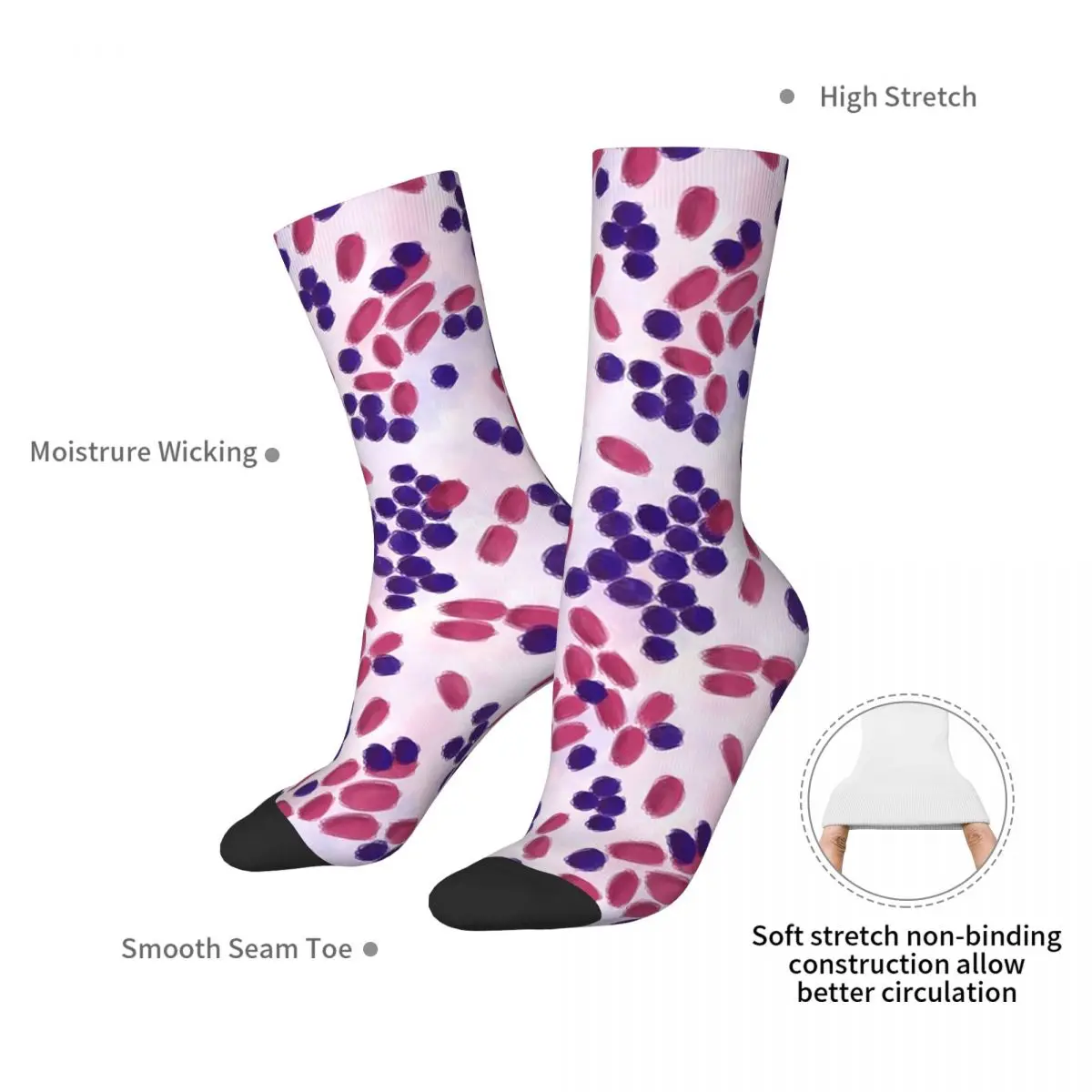 Chaussettes Gram-Stain Harajuku, Absorbant la Sueur, Chaussettes sulfToutes Saisons, Accessoires pour Cadeaux Unisexes