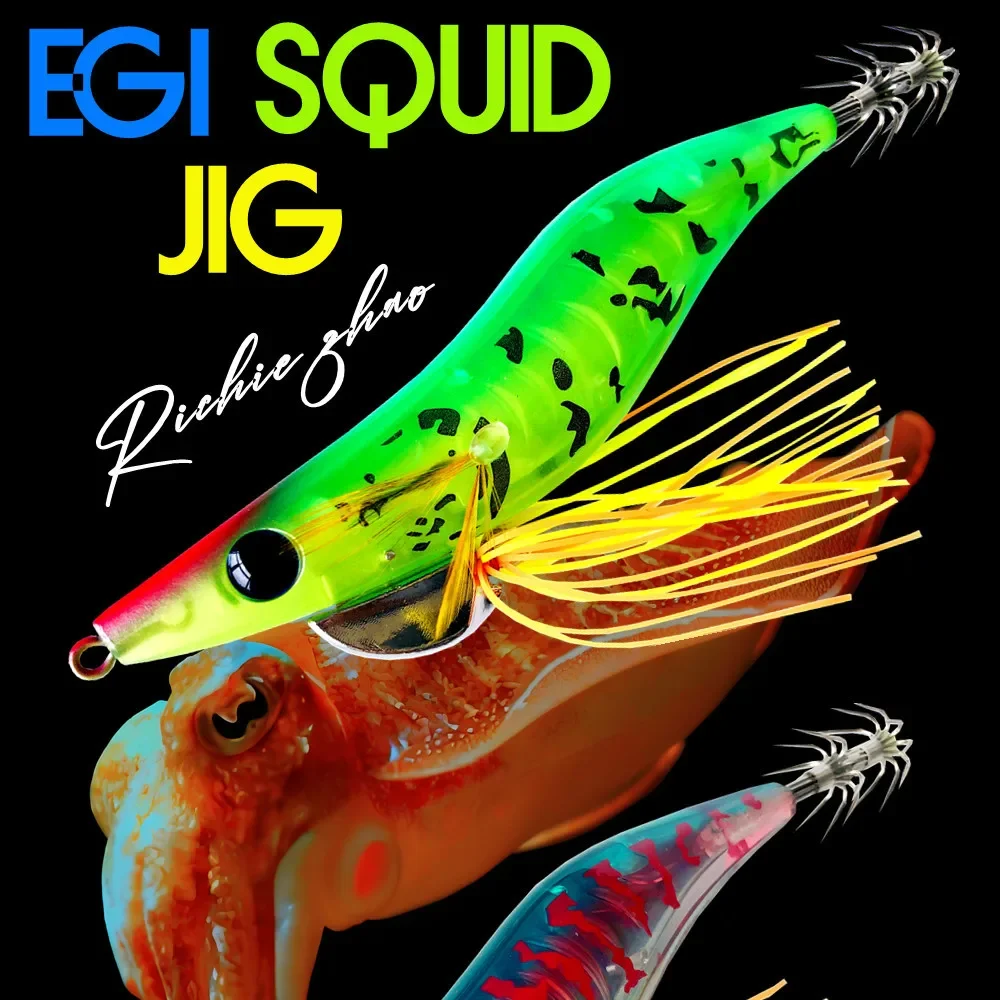 GREENSPIDER 21G UV Squid Bait Squid Jig Eging Artificial Bait Webfoot Octopus EGI Cuttlefish Sea Fishing Lures Squid Lure