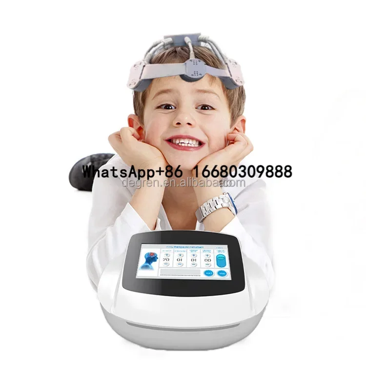 Physical therapy mini brain transcranial photobiomodulation transcranial magnetic device