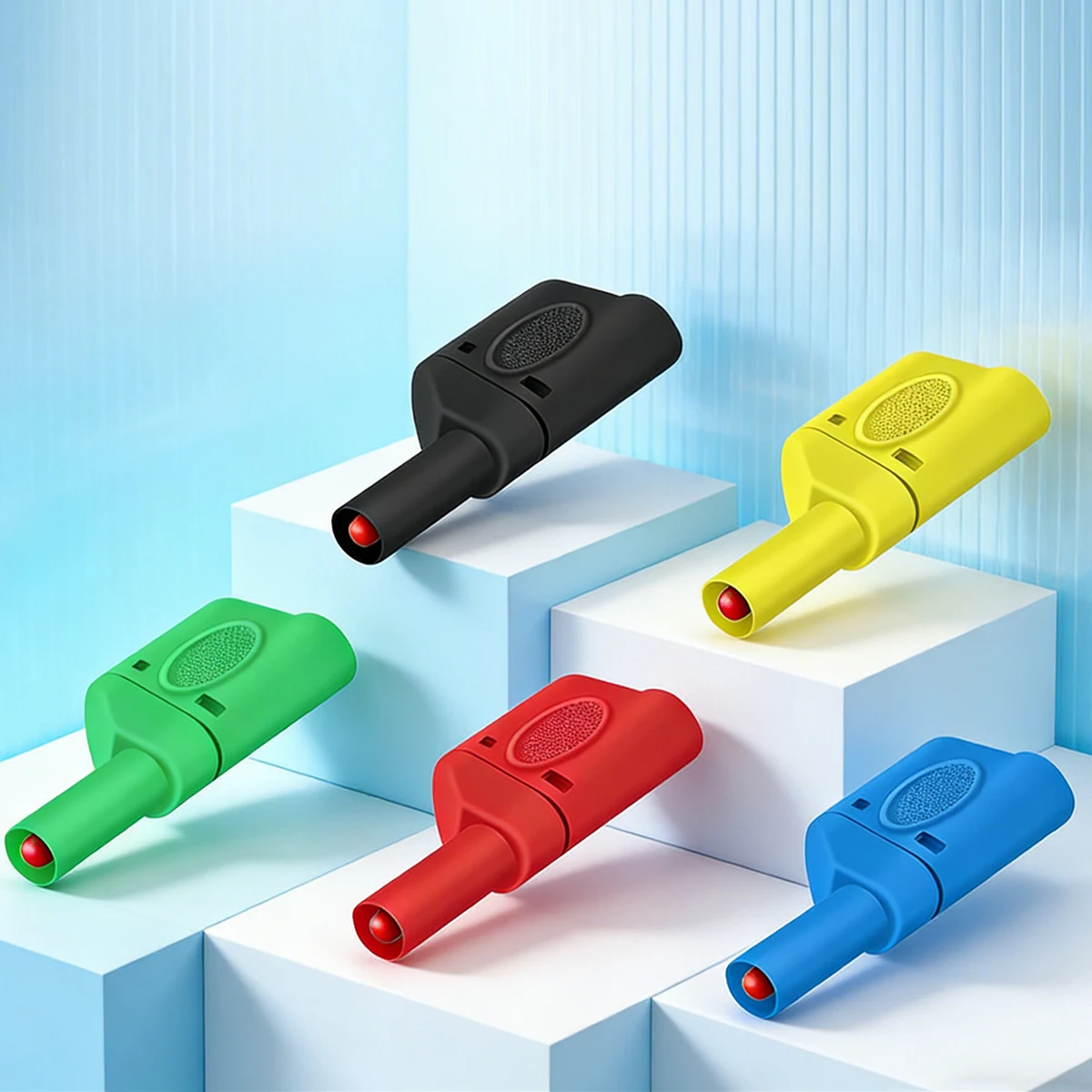 4mm Stackable  Continued Insert Sheath Banana Plug PL6-PL8 Soldering Type Connector Terminal Binding Post for Instrument Testing