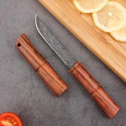 Kitchen Utility Knife Damascus Pattern Paring Knife Boning Meat Cleaver Barbecue Cutting Fishing Knife Cooking Tools