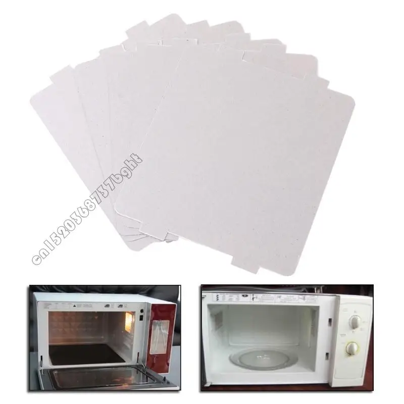 

4XFB 5Pcs Mica Plates Sheets Microwave Oven Repairing Part 108x99mm Kitchen For Midea