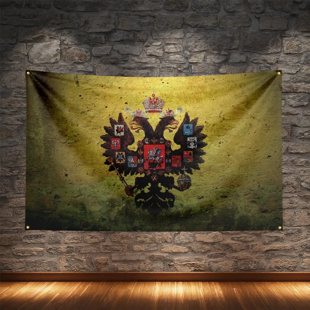 Bandera del imperio ruso, poliéster, impresión Digital, bandera del patriotismo