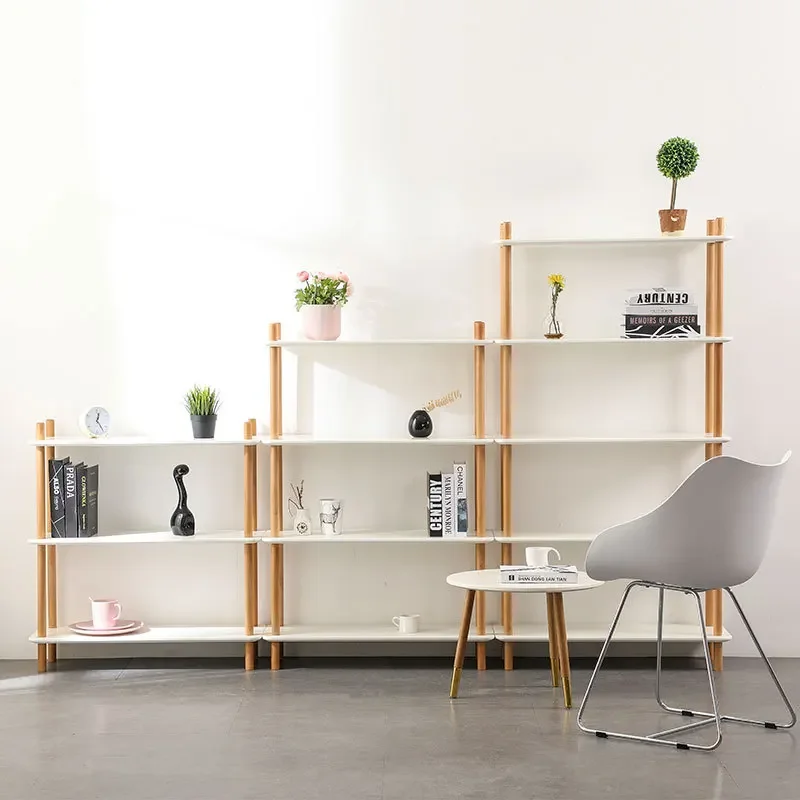 Modern Simple Bookcase Bedroom Study Shelf Floor Storage