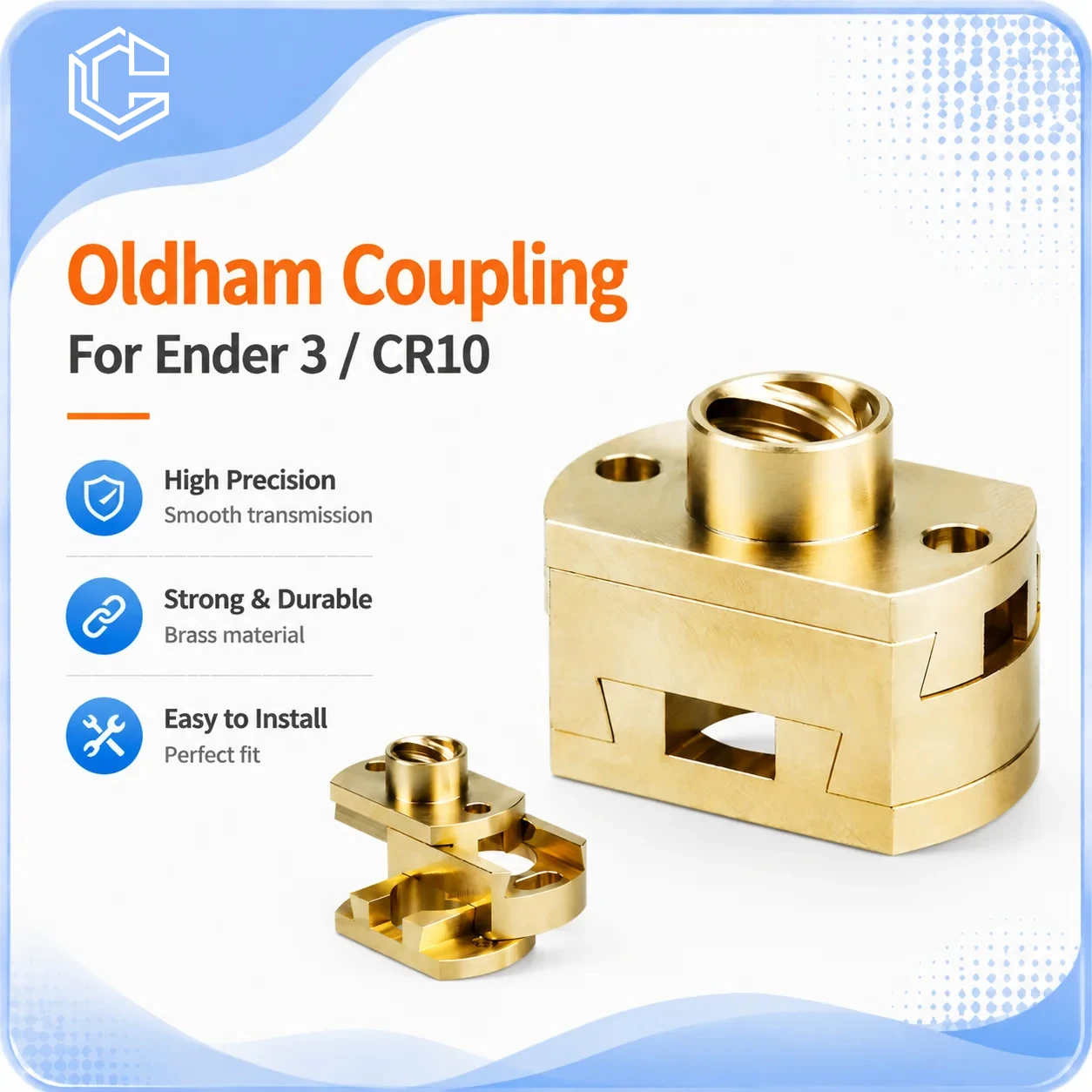 1PCS Oldham Coupling T8*8 Nut 18mm Coupler Compatible with T8*8 Screw For Ender 3 Pro/ V2 CR10 3D Printer Parts