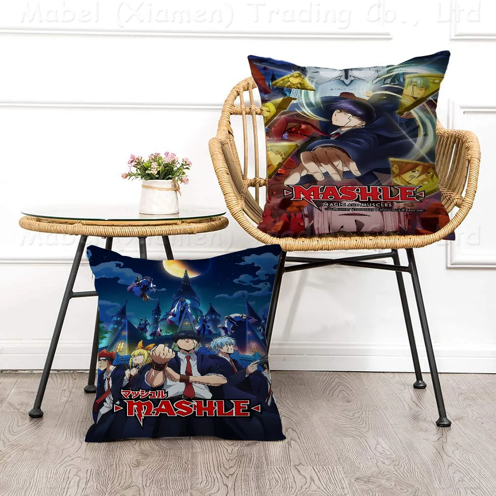 

Japan 2023 New Cartoon Anime Mashle Pillow Covers Cartoon Sofa Decorative Home Double-sided Printing Short Plush Cute Cushion