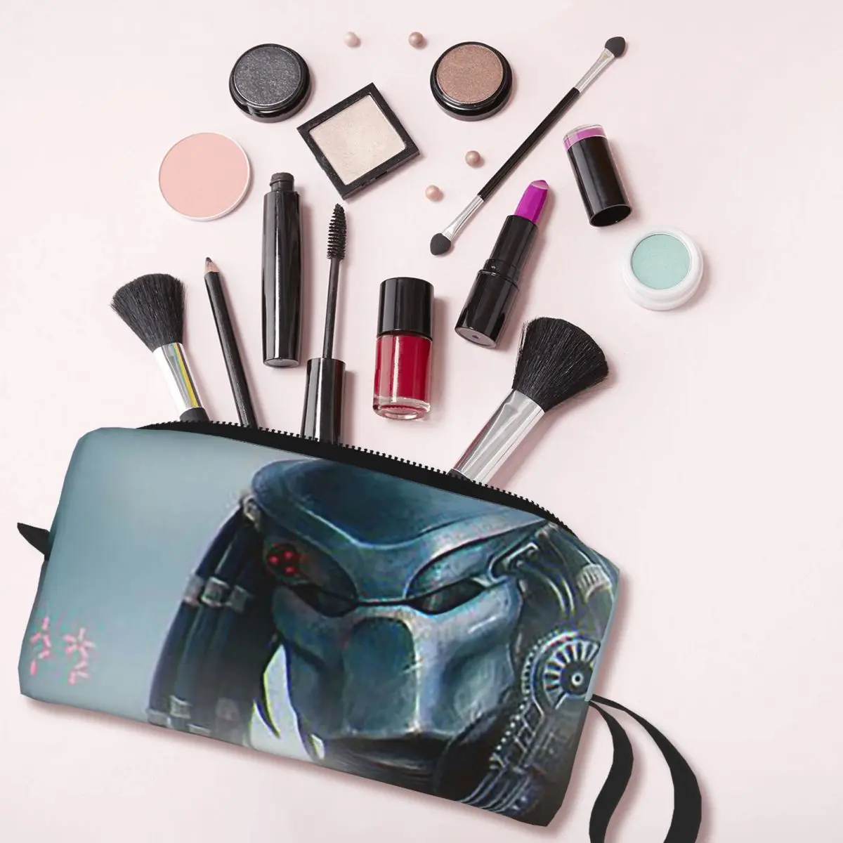 Predator Wallpaper Makeup Bag Cosmetic Organizer Toiletry Cosmetic Bag for Women Beauty Travel Pencil Case