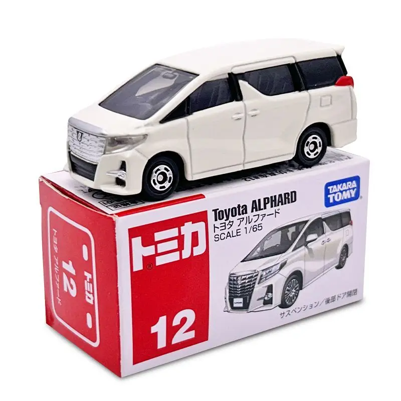 

TAKARA TOMY Tomica Domyca Alloy Toy Car Model Red & White Box No.12 Toyota Alphard MPV Nanny Car Ornament Toy Gift for Boys