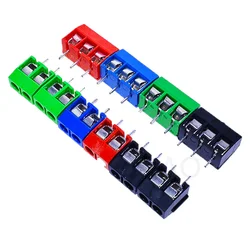 10/20/50Pcs/lot KF301-5.0-2P KF301-3P KF301-4P Pitch 5.0mm Straight Pin 2P 3P 4P Screw PCB Terminal Block Connector Blue Green