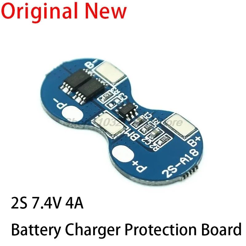 2S Li-ion 18650 Lithium Battery Charger Protection Board 7.4V Overcurrent Overcharge Overdischarge Protection 4A 2 Series BMS