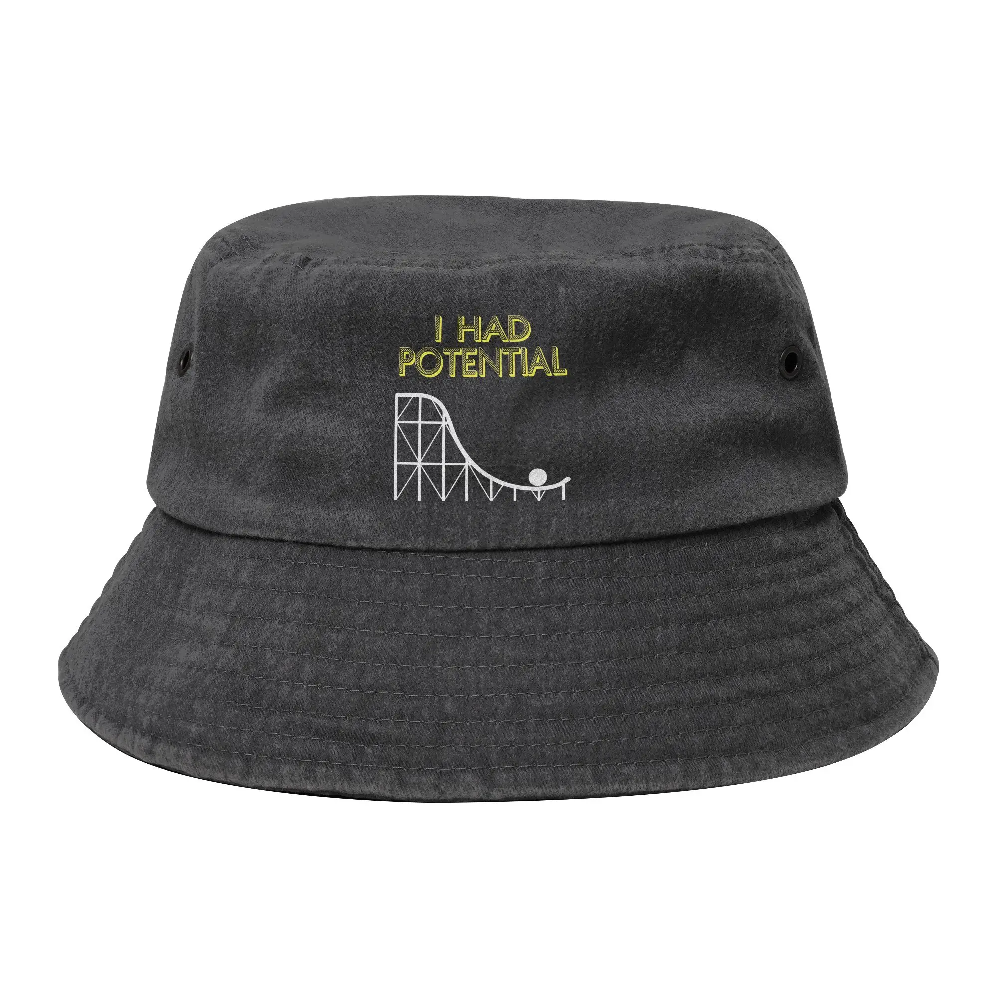 Men Women Distressed Denim Bucket Hats I Had Potential Summer Beach Getaway Headwear Fishing Caps Project Hail Mary  Boonie Hat