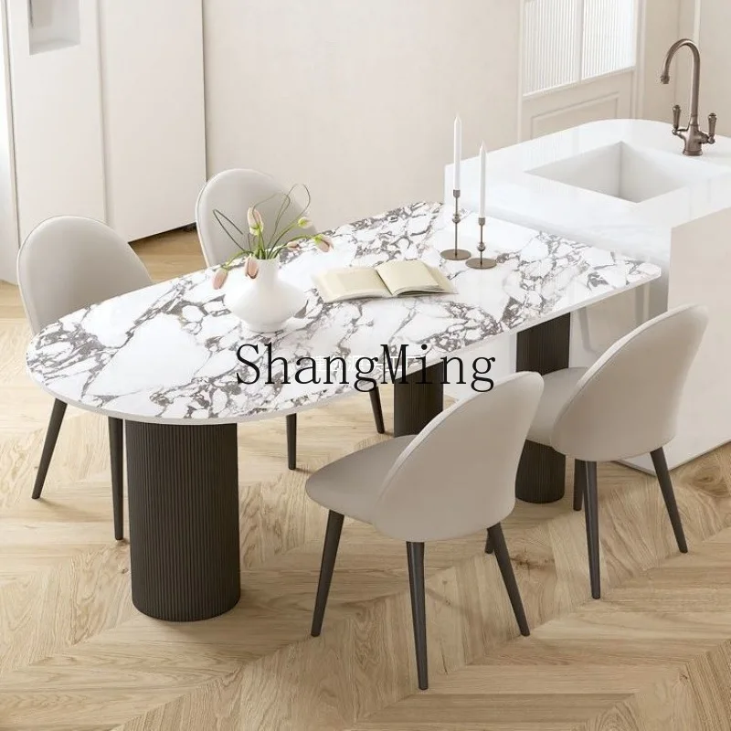

ZYY semi-round island dining table integrated household small apartment light luxury modern simple dining table and chairs