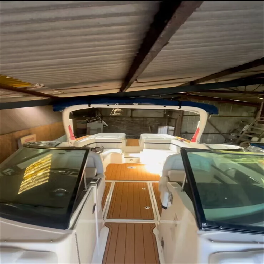 ل 2010 Sea Ray 270 SLX منصة السباحة قمرة القيادة وسادة قارب إيفا رغوة خشب الساج الكلمة حصيرة دعم لاصق SeaDek Gatorstep نمط الطابق #5