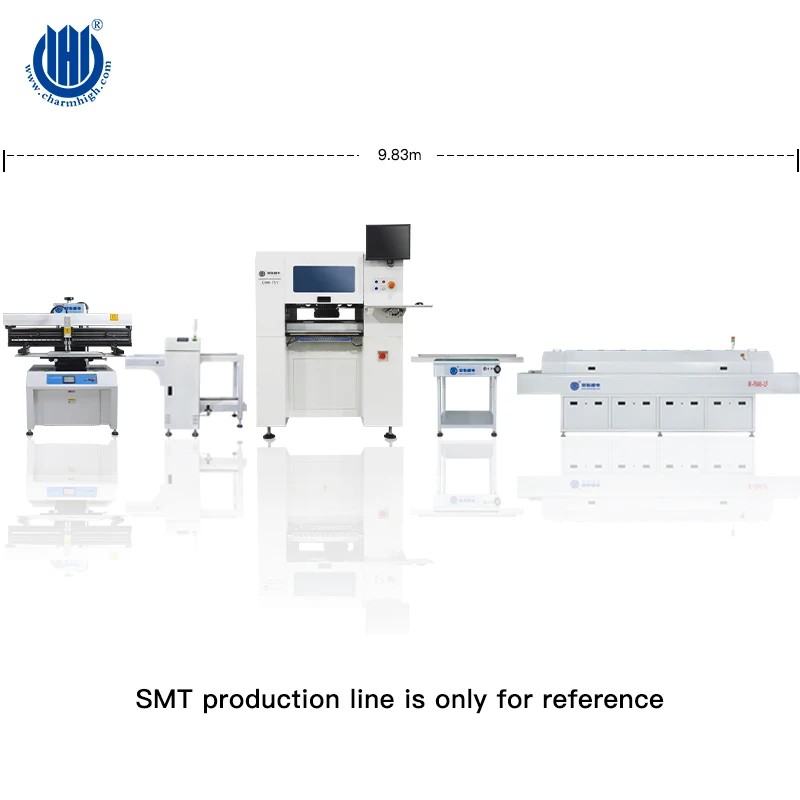 Automatic Vision 6 Head Electronic Production Line LED Making Machines SMT Feeder