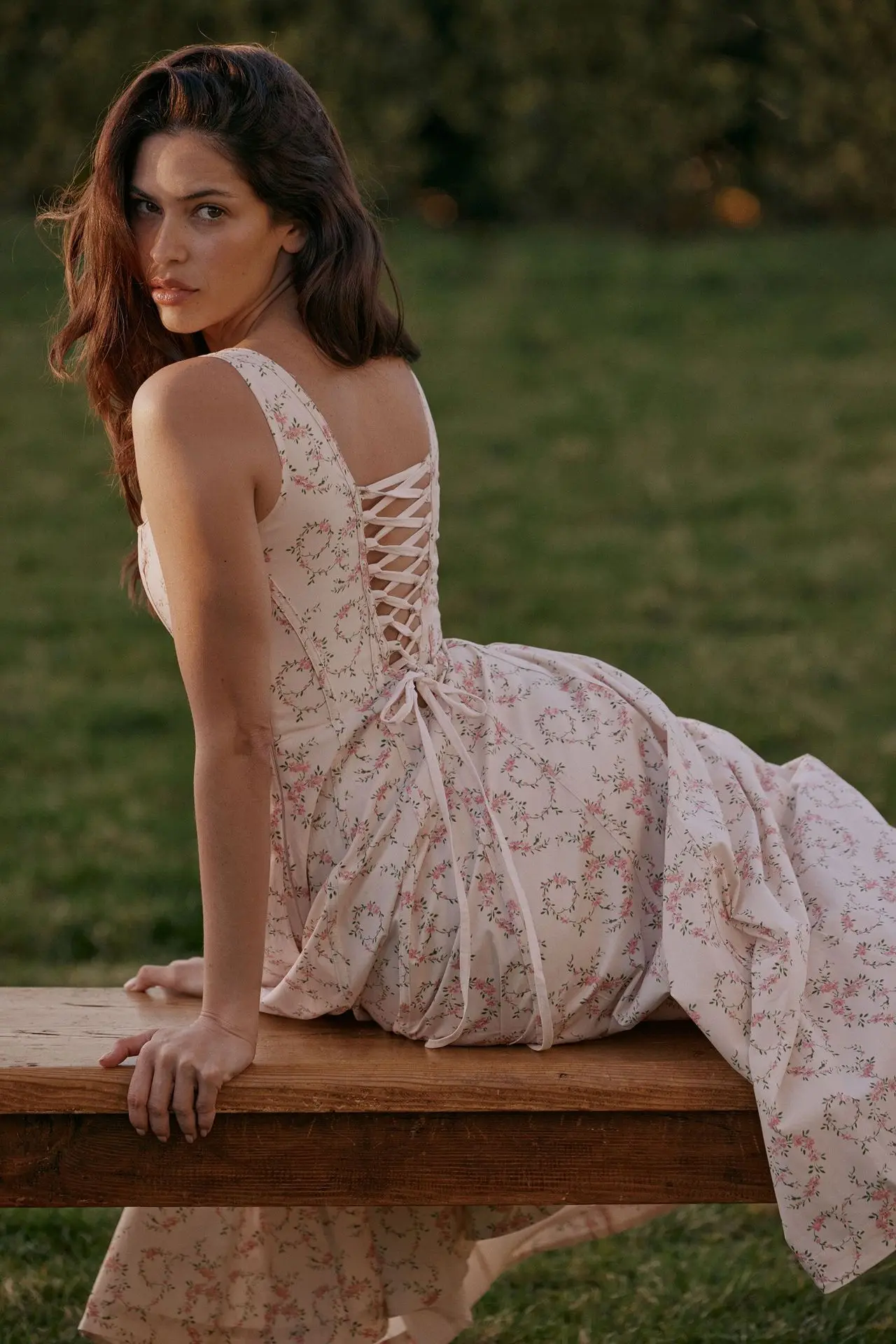 Sexy bloemen midi corset zomerjurk dames zomerjurk hoge taille slipjurk dameskleding zomer rood roze blauw bruin 2026 jurk