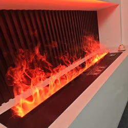 Electric Fireplace 3D Water Mist Fireplace Custom Embedded Interior Decoration Realistic Atomized Flame Steam Fireplace