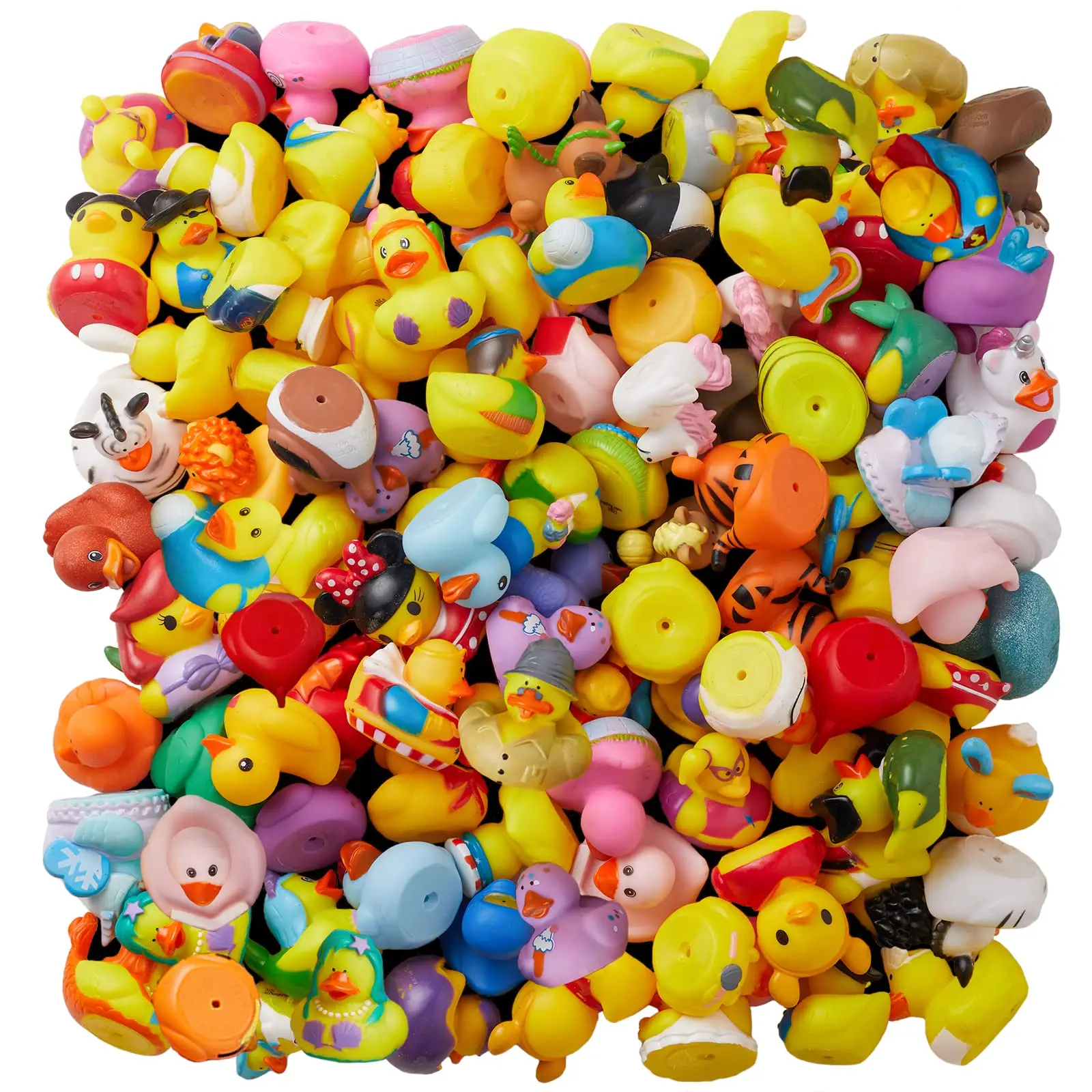 50/100/150 Uds pato de goma para Jeeps Ducking 2 "pato flotante a granel para niños-surtido de juguetes de baño para bebés-regalos de fiesta, cumpleaños,