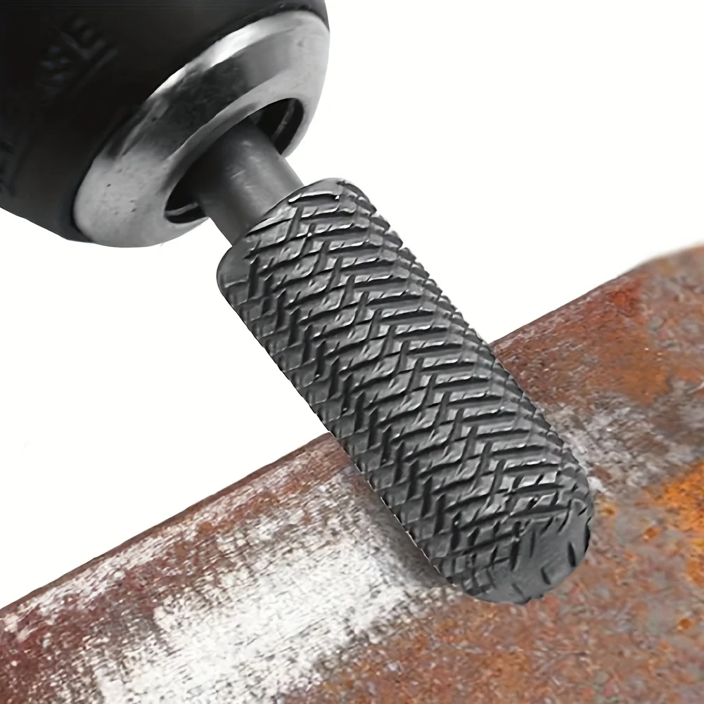 5pcs Hex Shank Rotary Steel File Set for Drilling, Grinding, Sanding & Engraving - Durable Carbon Steel, Dark Gray