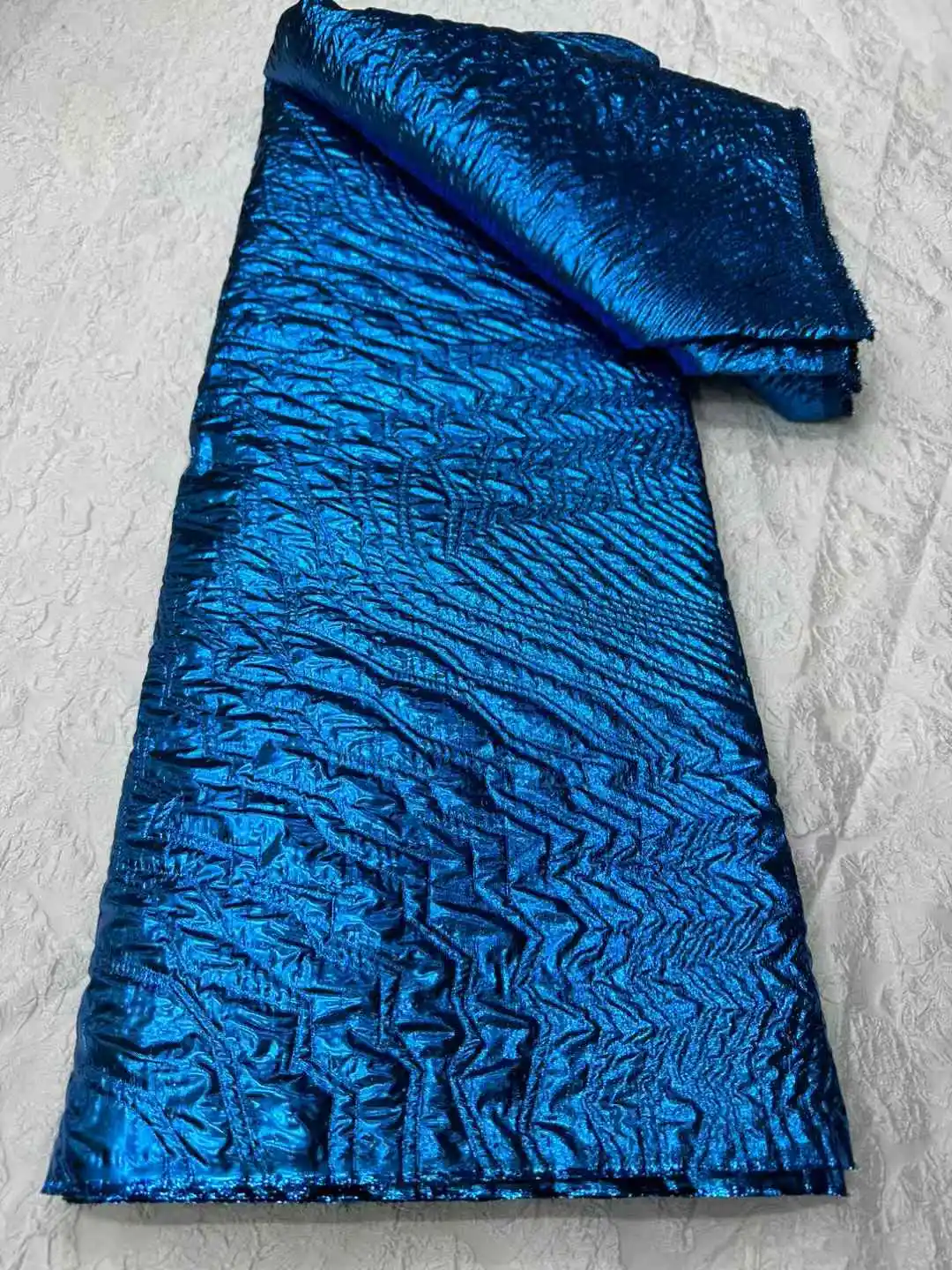 2025 Luxury High Quality African Organza Brocade Lace Fabric 5 Yards French TulleParty Gown Dress Nigerian Jacquard Lace Sewing