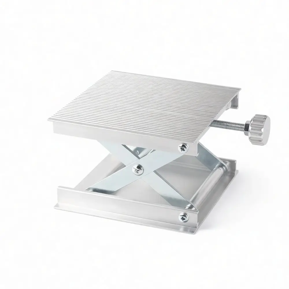 Adjustable Aluminum Lab Stand Manual Scissor Lifting Table For Infrared Leveling Calibration Positioner Tool