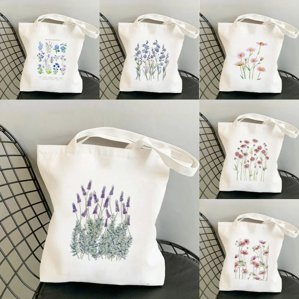 

Холщовая большая сумка с цветочным принтом для женщин. Складная большая эко-сумка для покупок с плечевым ремнем. Повседневная модная пляжная сумка для повседневного использования.