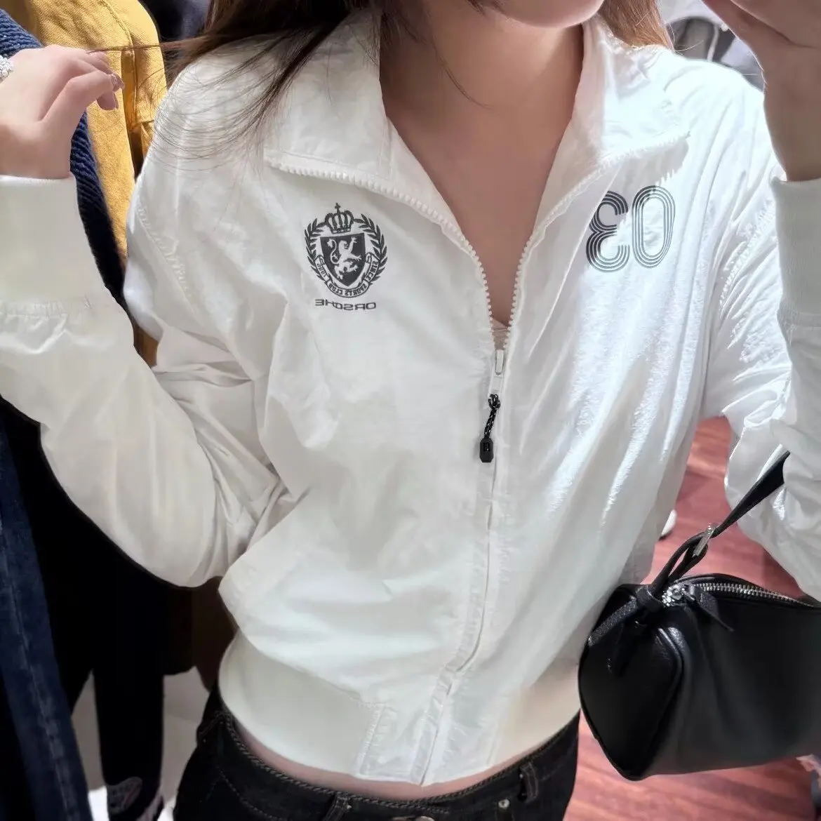 Slim Fit Outdoor Summer Sun Protection Jacket Thin Style American Trendy Brand Letter Digital Stand Collar Summer Outerwear