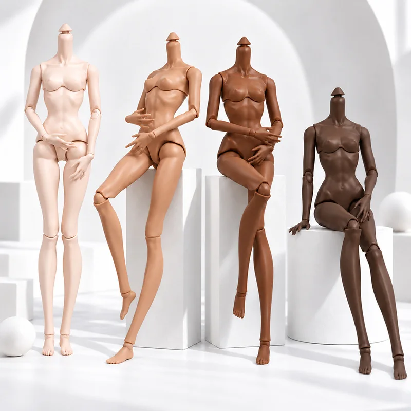 1/6 FR Supermodel Doll Body 16 Joints Movable 28cm Female Model 3 Skin Tones High-quality Solid FR Blank Body DIY Dress Up Toy
