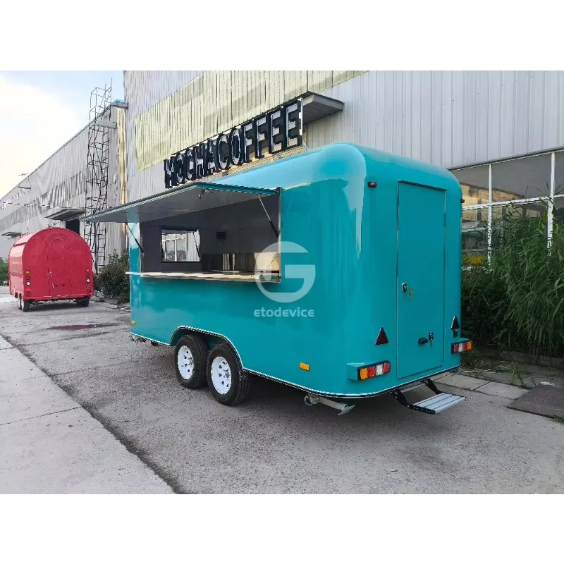 Customized Mobile Food Trailer Truck, Personalized Outdoor Catering Vending Cart