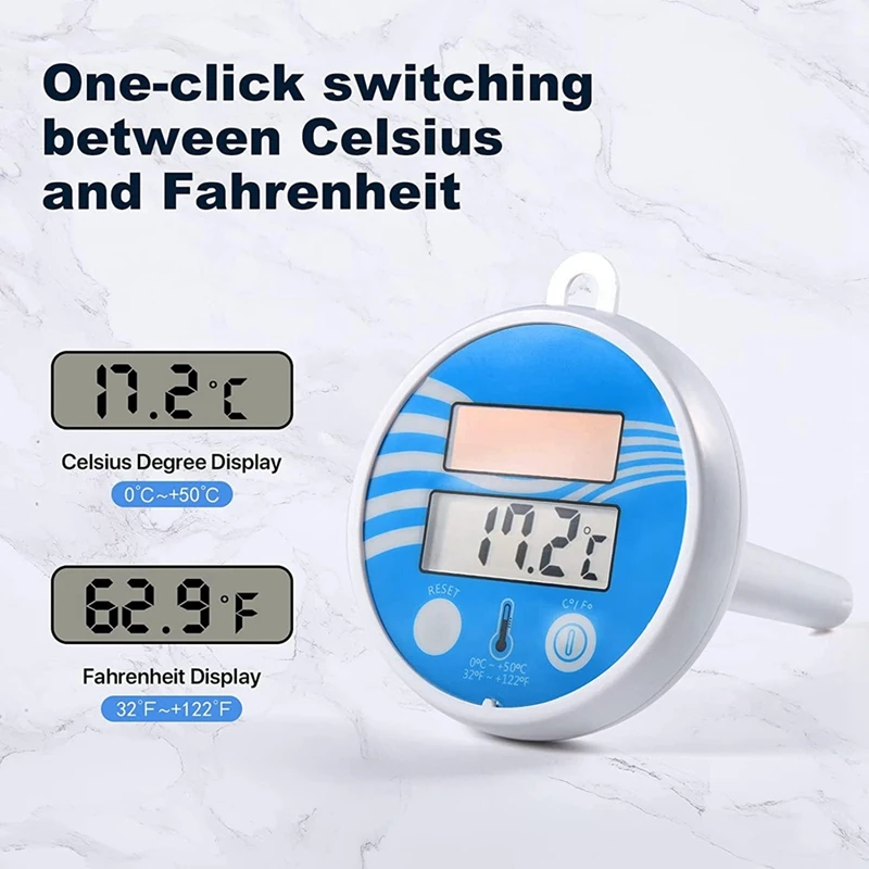 Zwembadthermometer, Zwembadthermometer, Zonne-Energie Zwemwaterthermometer