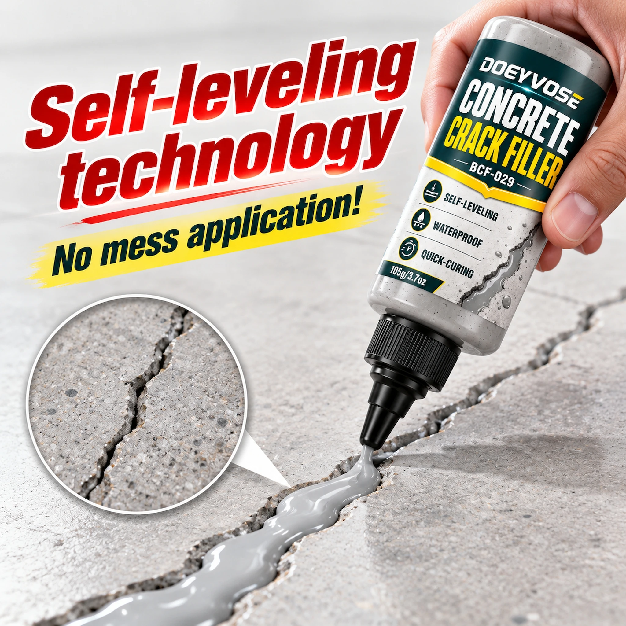 105g Bottle Water-based Potting Adhesive, Flexible Concrete Filler for Floor Wall Crack Restoration