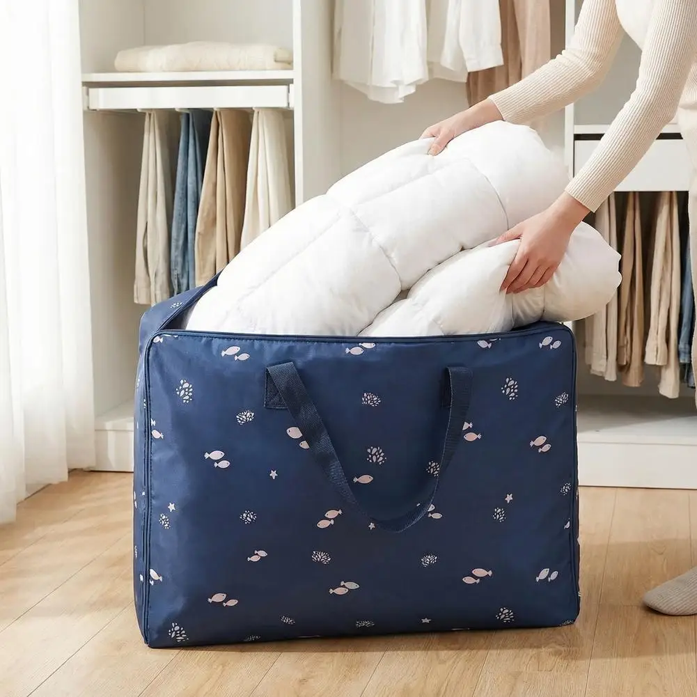 Thickened Large Capacity Waterproof Quilt Storage Bag Storage Clothing Bag Clothes Heavy Bag Finishing Storage Baggage Flor P7N5
