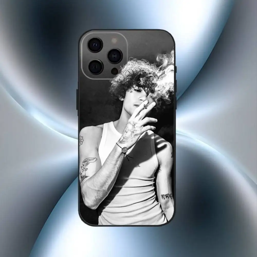 D-Dominic F-Fike 아이폰17,16,15,14,13,12 플러스,맥스용 소프트 실리콘 블랙 케이스