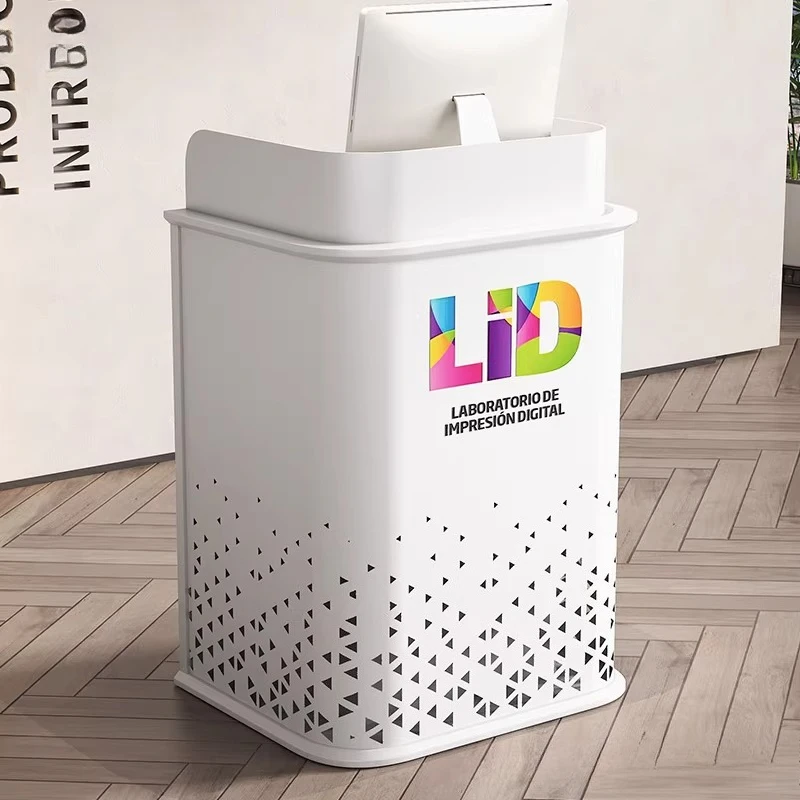 

Metal paint catering entrance welcome desk clothing store small checkout page beauty shop information desk reception desk