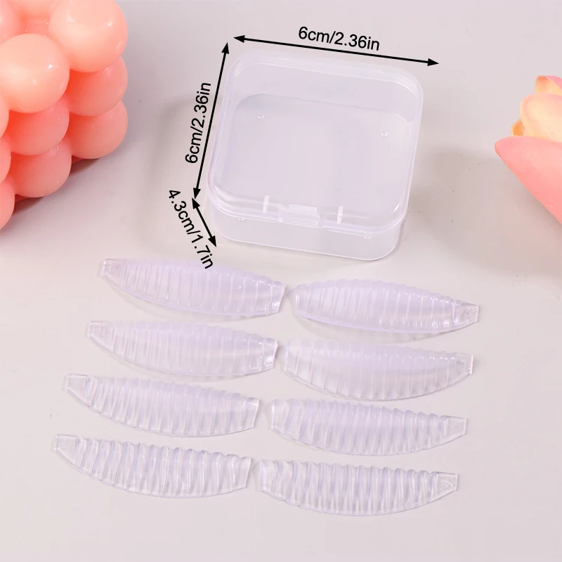 4 pares de silicone cílios perm almofada doce cor reutilizável lavável cílios modelador hastes cílios hastes ferramentas de maquiagem