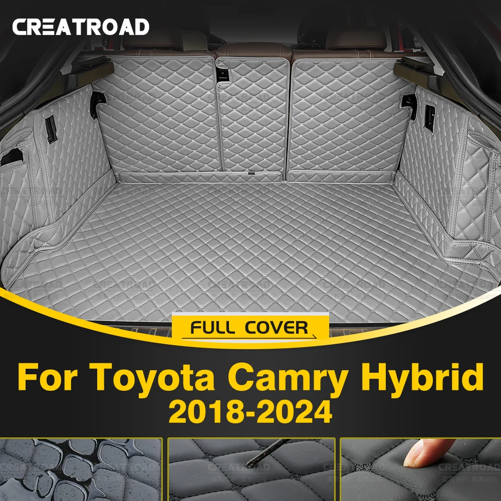 

CREATROAD For Toyota Camry Hybrid 2018-2024 2023 2022 2021 Auto Full Coverage Trunk Mat Car Cargo Liner Interior Accessories